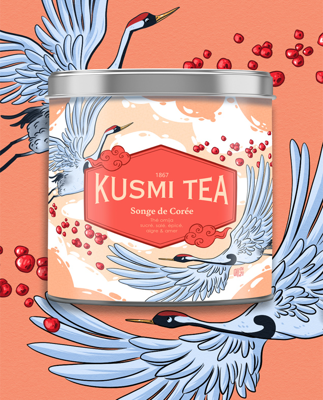 Kusmi Tea nouveau thés coréens gamme automne hiver meiry omija grues