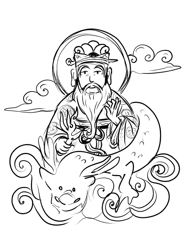 croquis divinité coréenne